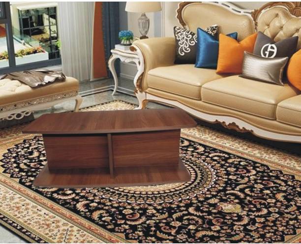 KVS Furniture Wooden Moving Wheels Centre Coffee Table Tea Table for Living Room Engineered Wood Coffee Table