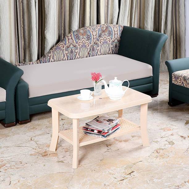 cello Oasis Four Seater Centre Table (Marble Beige) Plastic Coffee Table