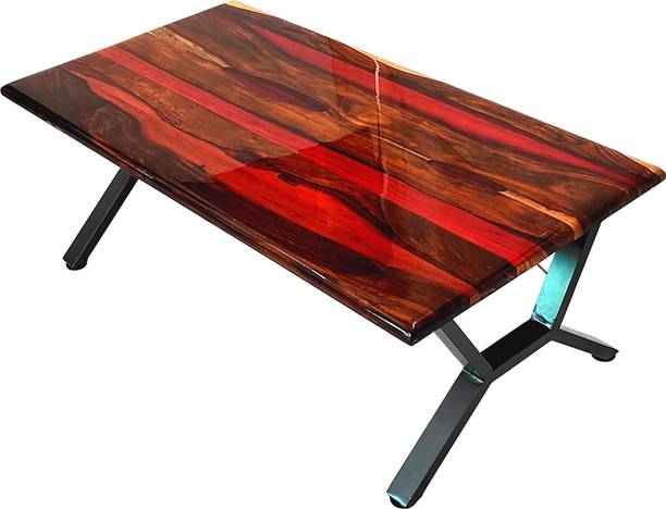 JEWLLWOOD Solid Wood Coffee Table