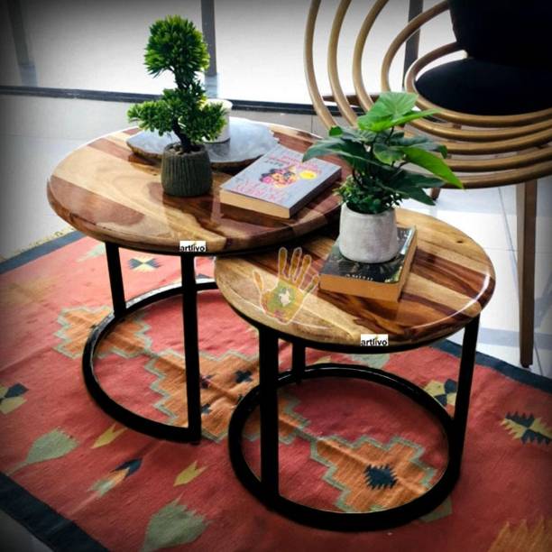 Artlivo Nesting Coffee Table Solid Wood Coffee Table