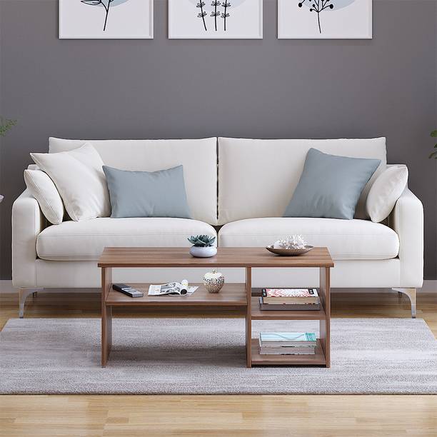FURNEASER Tealip Tea Table for Living Room, Centre Table, Sofa Set Table, Engineered Wood Coffee Table
