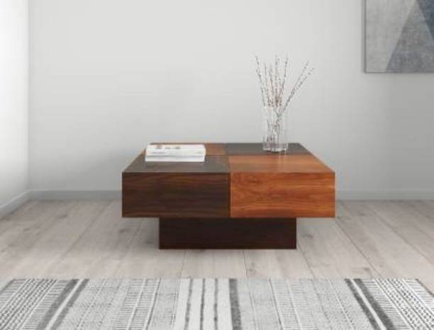 Credenza Solid Wood Coffee Table For Living Room (Finish-Dual Tone Finish, Pre-Assemble) Solid Wood Coffee Table