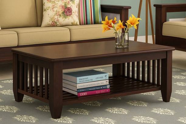 Banshi Wooden Center Table | Modern Coffee Table Teapoy for Living Room | Centre Table Solid Wood Coffee Table