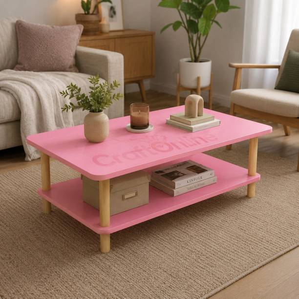 CraftOnline CraftOnline Engineered Wood Center Table with Mango Wood Legs 2 Tier . Engineered Wood Coffee Table