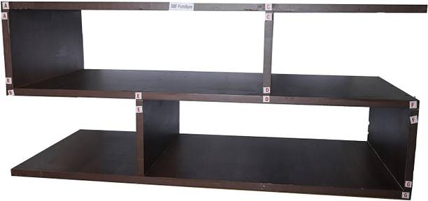 KVS Furniture S Shape Engineered Wood Coffee Table/Centre Table/Tea Table Engineered Wood Coffee Table