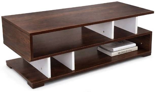 YESMOM Wooden Coffee Table with Storage Shelf for Living Room Center Table Engineered Wood Coffee Table