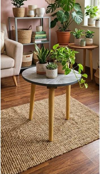 A K Traders Coffee Table Faux Marble Design Table Side Table Solid Wood Side Table