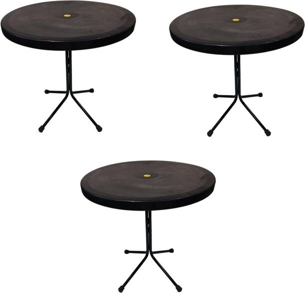 GOYALSON Restaurant Table Dining Table Easily Foldable and Light Weight Table 3 PC Metal 4 Seater Dining Table