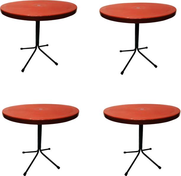 GOYALSON Table Restaurant Dining Bar Easily Foldable and Light Weight Table 4 PC Metal 4 Seater Dining Table