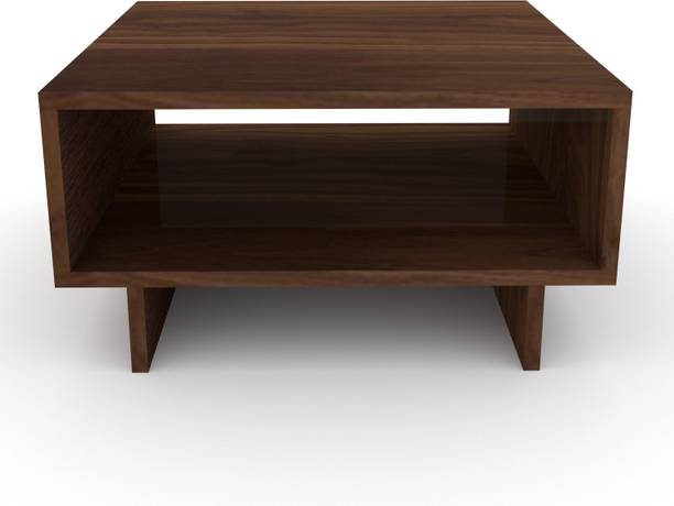 plantzy Modern Square Center Table with Open Storage Shelf/Wooden Coffee Table for Home/ Engineered Wood Coffee Table