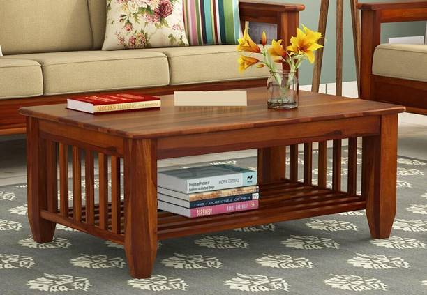 WOODTREND Solid Wood Beautiful Coffee Table For Living Room/ Restaurant/ Hotel/ Office Solid Wood Coffee Table