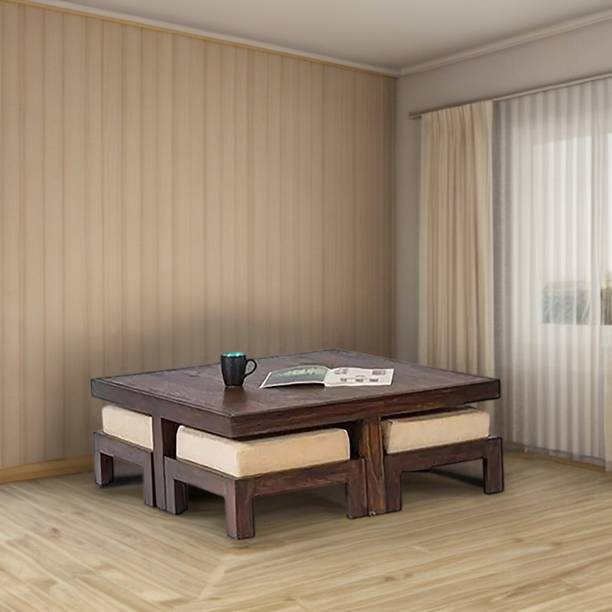 Kendalwood Furniture Premium Quality 4 Stool Coffee Table Center Table for living room Furniture Solid Wood Coffee Table