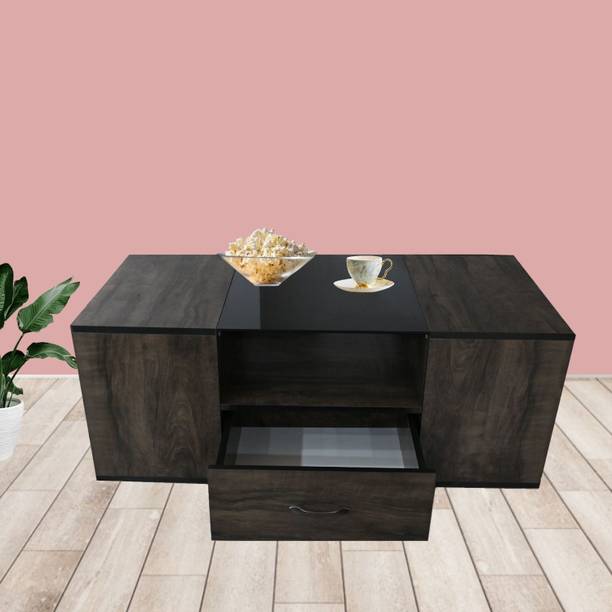 SPECIALITY PANELS Coffee/tea table with toughened glass & Drawer storage Glass Coffee Table