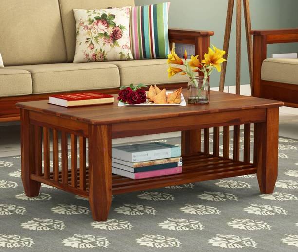 Ratandhara Furniture Solid Sheesham Wood Wooden Center Table Centre Table For Living Room Solid Wood Coffee Table