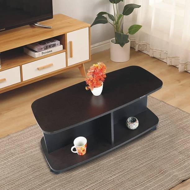 KVS Furniture Wooden Moving Wheels Centre Coffee Table Tea Table for Living Room Engineered Wood Coffee Table