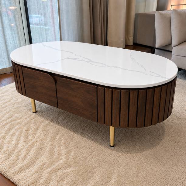 Luxeco Homes Coffee table white Stone Coffee Table