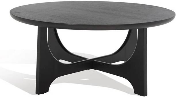THE OLD CABINET Solid Round Mango Wooden Coffee Table Perfect For Home And Office Solid Wood Coffee Table