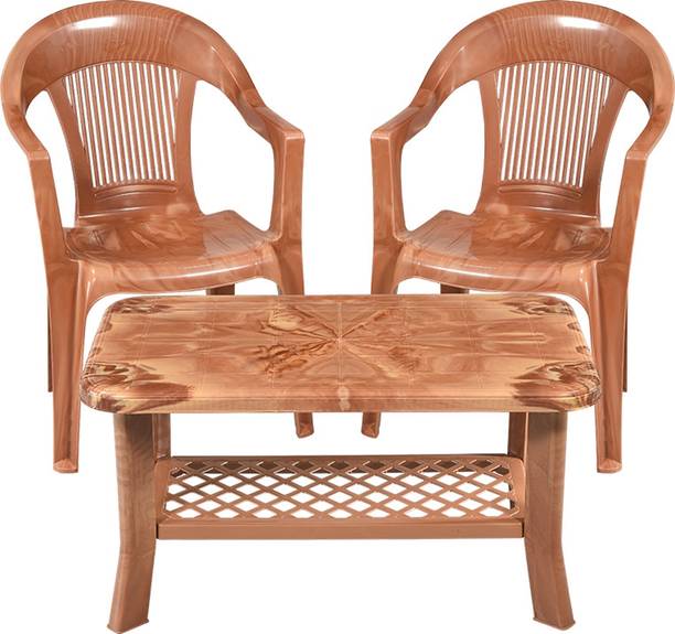 swagath furniture Coffee table For Cafe/Home/Living room Coffee Table with arm chair set of 2 Plastic Coffee Table