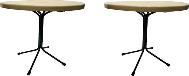 KITHANIA Restaurant Table Bar Dining Table Easily Foldable and Light Weight Table 2 PC Plastic 4 Seater Dining Table