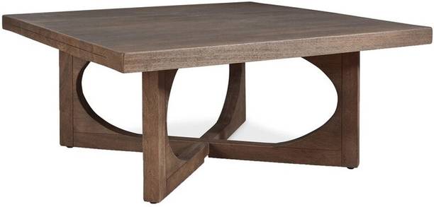 THE OLD CABINET Modern Mango Wooden Solid Square Open Style Coffee Table For Home Office Solid Wood Coffee Table