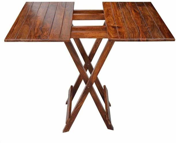 PR FURNITURE Solid Wood Folding Coffee Table For Living Room, Balcony And Restaurant With Honey Finish Solid Wood Coffee Table
