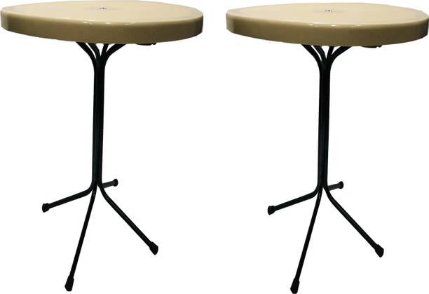 KITHANIA Dining Restaurant Bar Table Easily Foldable and Light Weight Table 2 PC Plastic 4 Seater Dining Table