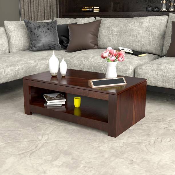 Deshnok Art Sheesham Wood Coffee Table for Living Room Solid Wood Tea Table Solid Wood Coffee Table