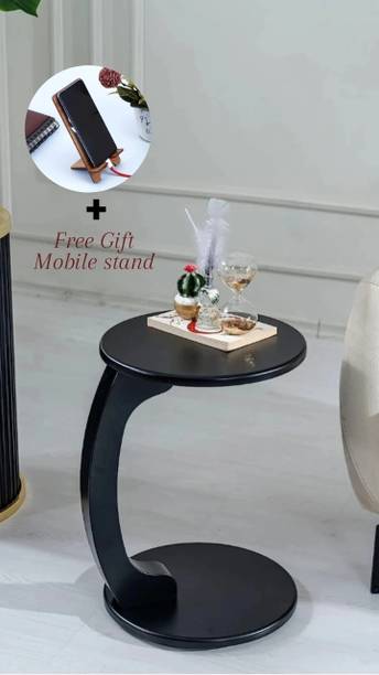 VS HANDICRAFTS C Shape Table for Living Room Engineered Wood Coffee Table