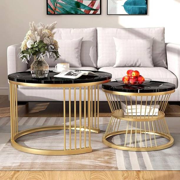 TAXOZY Elegant Nested Coffee Table Set for Modern Living Rooms Engineered Wood Coffee Table