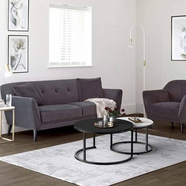 Neon Crafts Neon Crafts Modern Round Nesting Coffee Table for Set of 2 for Living Room Engineered Wood Coffee Table