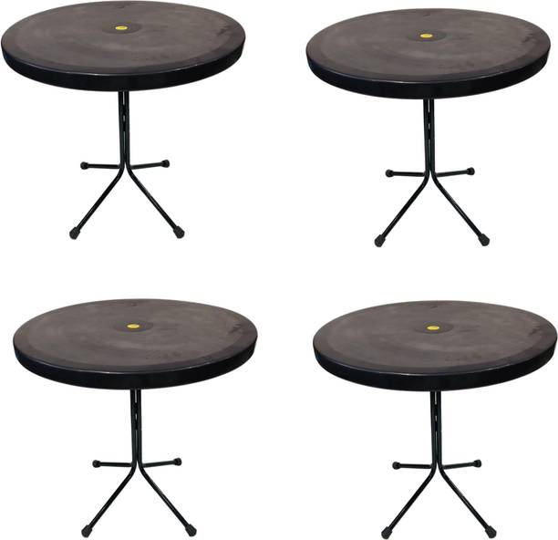 KITHANIA Restaurant Table Dining Table Easily Foldable and Light Weight Table 4 PC Plastic 4 Seater Dining Table
