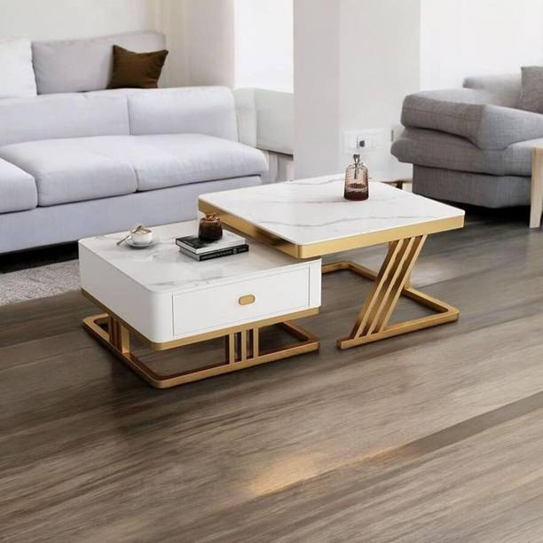 Expressow Enterprises Modern Coffee Table with Storage Drawer | Metal Frame Engineered Wood Top Engineered Wood Coffee Table