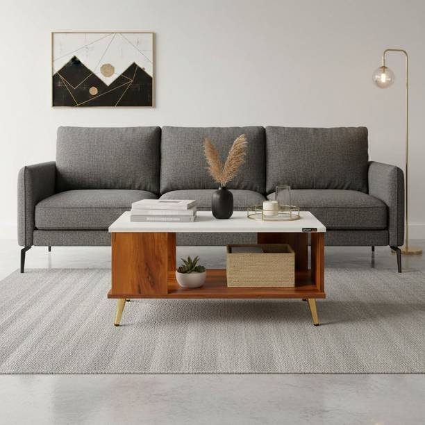 Urbanovia Elegant Wooden Centre Table with Bottom Rack Engineered Wood Coffee Table