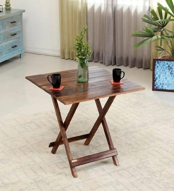 Cherry Wood Solid Wood Folding Table in Provincial Teak Finish Solid Wood Coffee Table