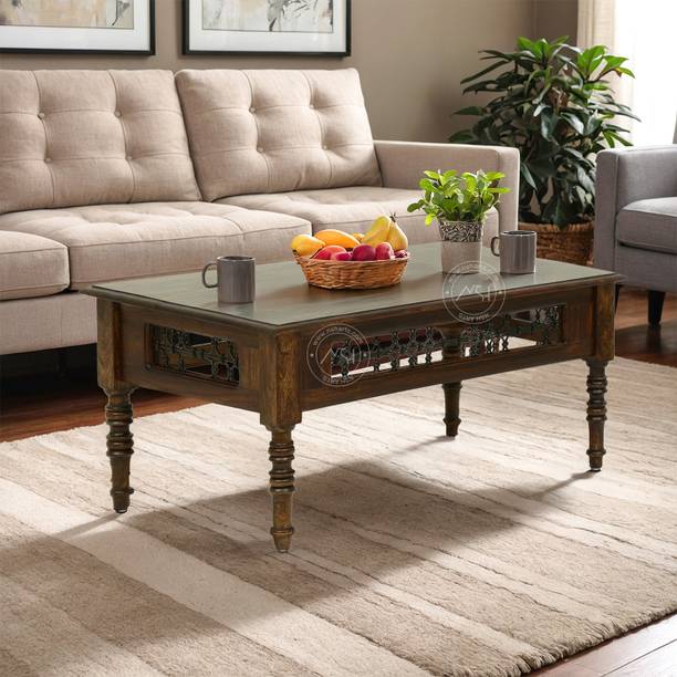 NSH Sheesham (Rosewood) Designer Center Table for Living Room | Home | Office Solid Wood Coffee Table