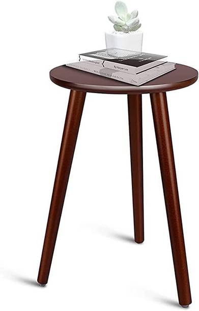 Device Bas with BROWN ART SHOPPEE Round Side Table, Nightstand Coffee End Table for Living Room, Bedroom Engineered Wood Coffee Table