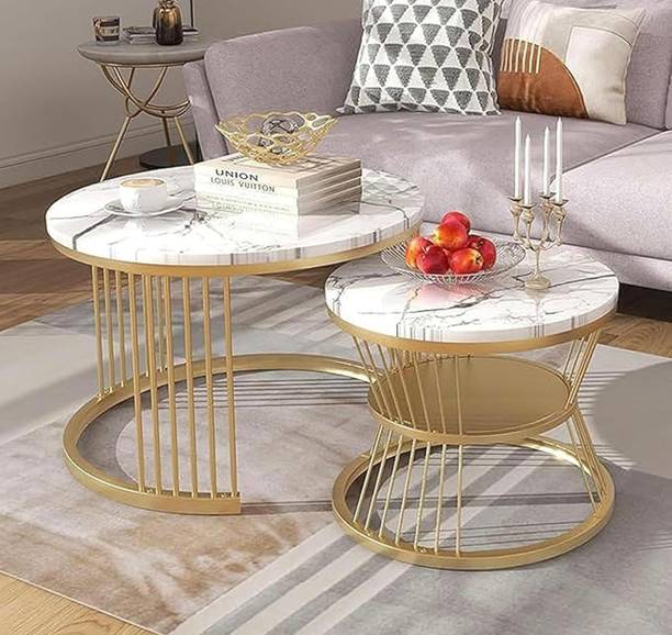 Aliferous Art Modern Nesting Coffee Tables Set of 2 for Living Room and Bedroom Engineered Wood Coffee Table