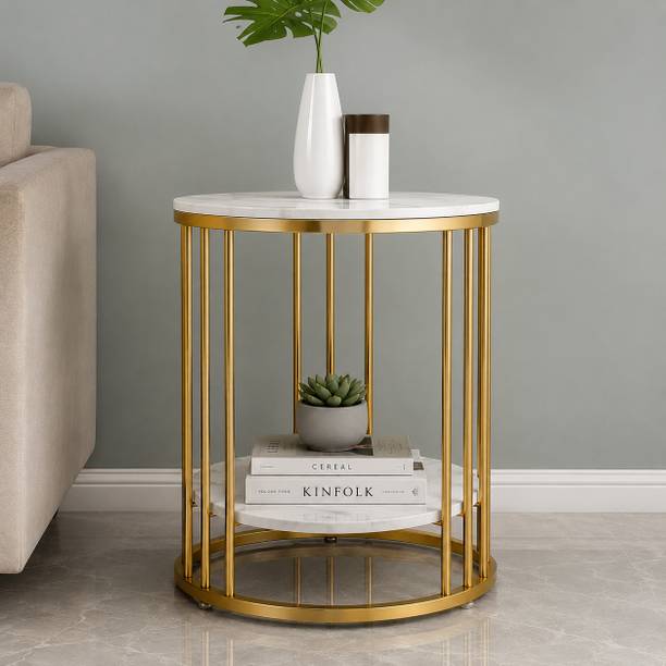 TheCraftCore The Craft Core Premium Round Side Table Engineered Wood Coffee Table