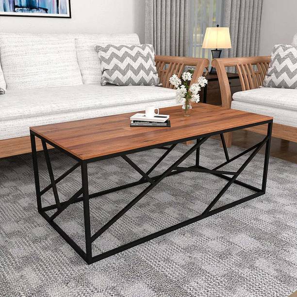 Anishwar Avilys Wrought Iron Engineered Wood Coffee Table