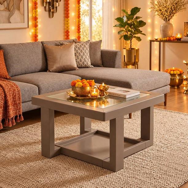 Nilkamal Winny Glass Top Center Table|Tea Table|For Home, Living Room, Office, Balcony| Glass Coffee Table