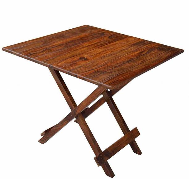 CLANECRAFT Solid Sheesham Wood Square Shape Folding Coffee Table For Living Room/ Garden| Solid Wood Coffee Table