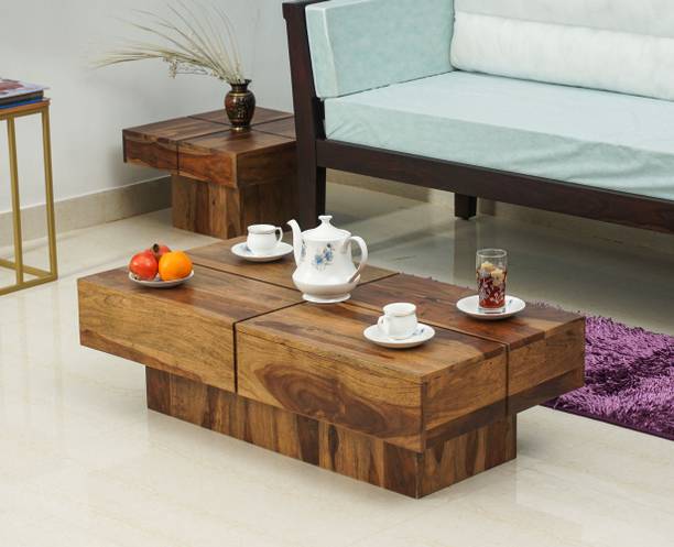 Woodefly Sheesham Wooden Coffee Table With Drawers Storage for Living Room/Bedroom/Hotel Solid Wood Coffee Table