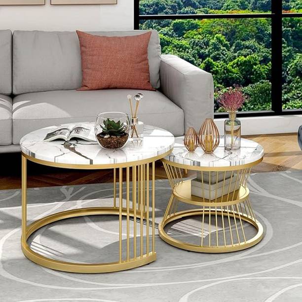 TAXOZY Elegant Nested Coffee Table Set for Modern Living Rooms Engineered Wood Coffee Table