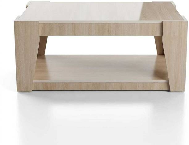 Raika Furniture Wood Center Table with UV High Gloss Top Finish Glass Coffee Table
