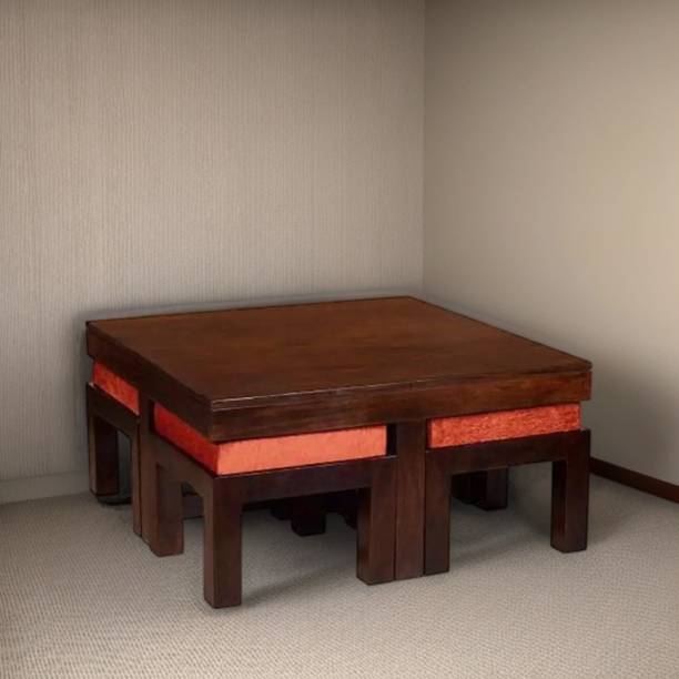 Kendalwood Furniture Premium Quality 4 Stool Coffee Table Center Table for living room Furniture Solid Wood Coffee Table