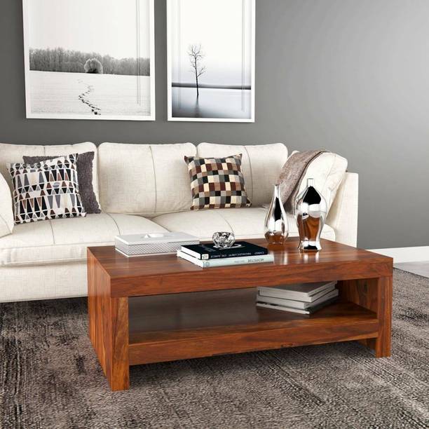 Douceur Furnitures Solid Sheesham Wood Coffee Table For Living Room , Office , Hotels Solid Wood Coffee Table