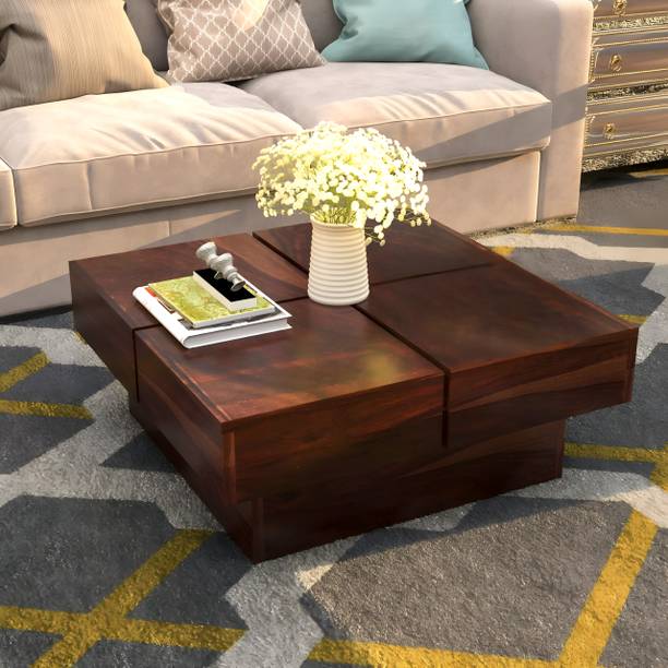 LOONART Solid Wood Coffee Table | Wooden Center Table | Sheesham Wood Tea Table | Table| Solid Wood Coffee Table