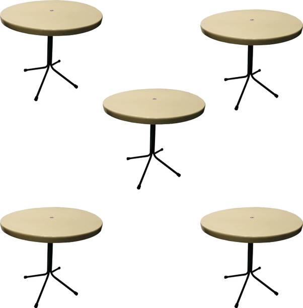 KITHANIA Restaurant Table Bar Dining Table Easily Foldable and Light Weight Table 5 PC Plastic 4 Seater Dining Table