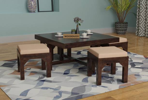 WOODENJOY Sheesham Wood 4-Seater Coffee Table/Centre Table/Tea Table for Home/Livingroom Solid Wood Coffee Table