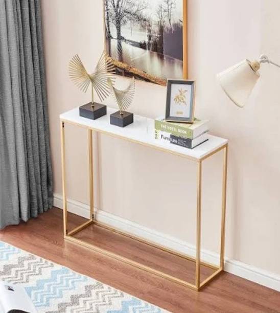 ALM SHOPPEE Console Tables For Entryway,Faux Marble Sofa Tables, Engineered Wood Corner Table
